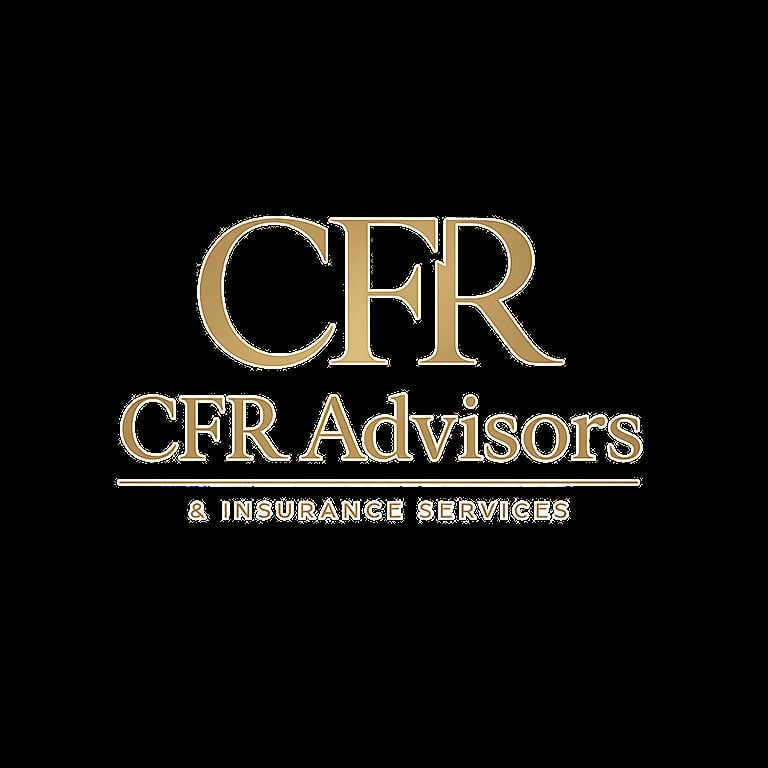 CFR Advisors and Insurance Services logo in gold text on black background